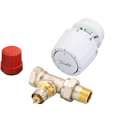 Комплект терморегулятора для 2-х трубной системы отопления RTR-N + RTR7090, прямой DN15 - фото 