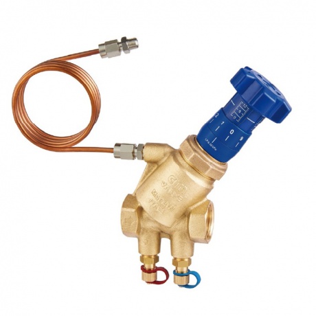 Клапан балансировочный автоматический 718LP 1/2" регулятор перепада давления 5-30 кПа PN16 c импульсной трубкой - фото 