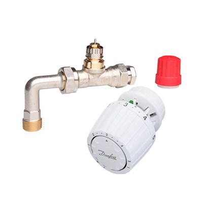 Комплект клапана RTR-K и термостата RTR 7090 DN15 - фото 