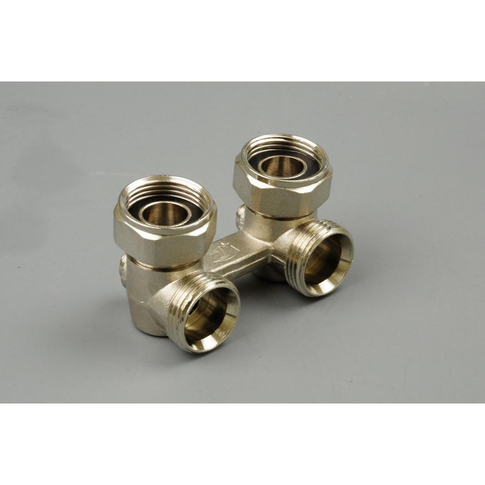 Узел Н-образный для подключения радиатора угловой M22x1.5 3/4" - фото 