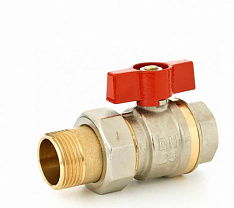 Кран шаровой латунный BVR-F с накидной гайкой &amp;quot;американка&amp;quot; ручка-&amp;quot;рычаг&amp;quot; PN40, DN32