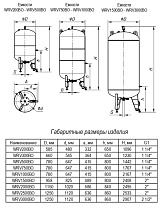 Бак основной WESTER WRV 1500